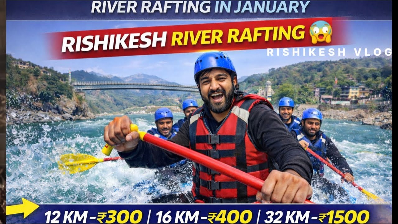 Winter River Rafting in Rishikesh?! ❄️ January Me Paani Me Kood Gaye 😵