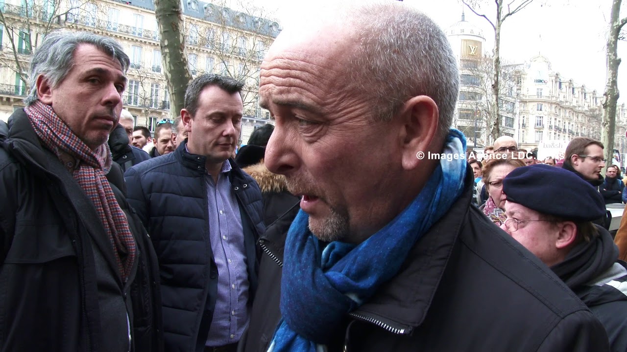 Yves Lefebvre syndicat Unit&eacute; SGP Police FO. Paris/France - 20 Mars 2019