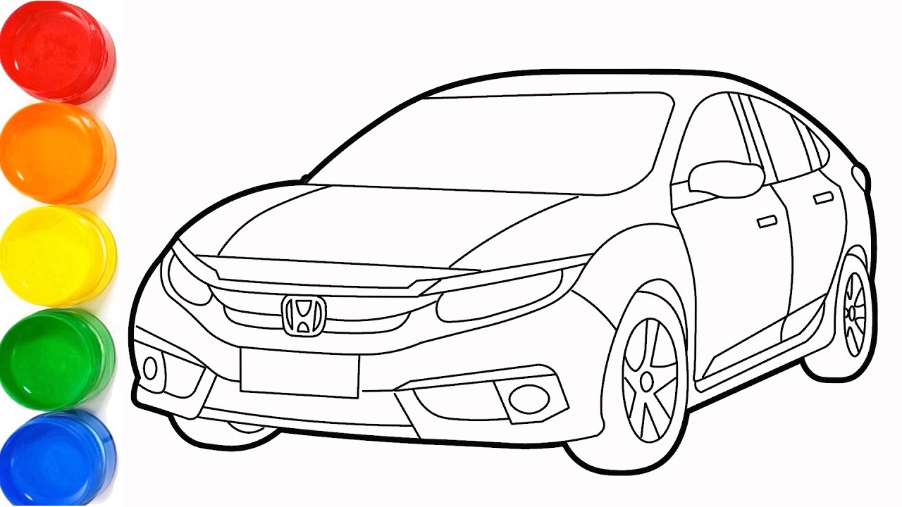 Cara Menggambar Mobil Honda Civic
