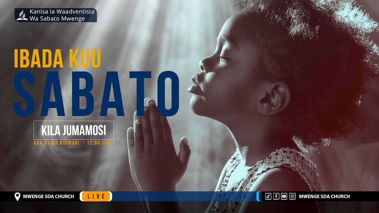 🔴#LIVE  Ibada ya Sabato - Induction Day || Mch. Rahisi Mande || 25.01.2025 || Mwenge SDA Church