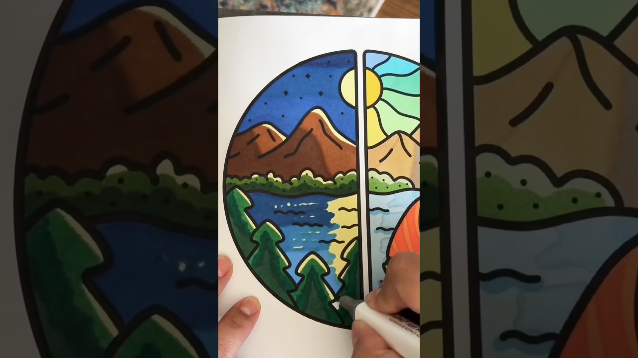 Color with me! Simple satisfying relaxing coloring therapy. 