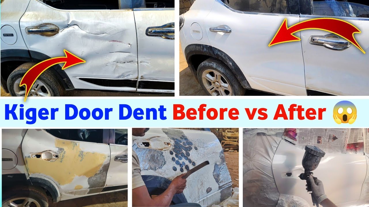 Kiger Door Ka Bada Dent | 1 Din Mein Khattam!💯 Transformation Dekho🛠️#renaultkiger #carrepair 