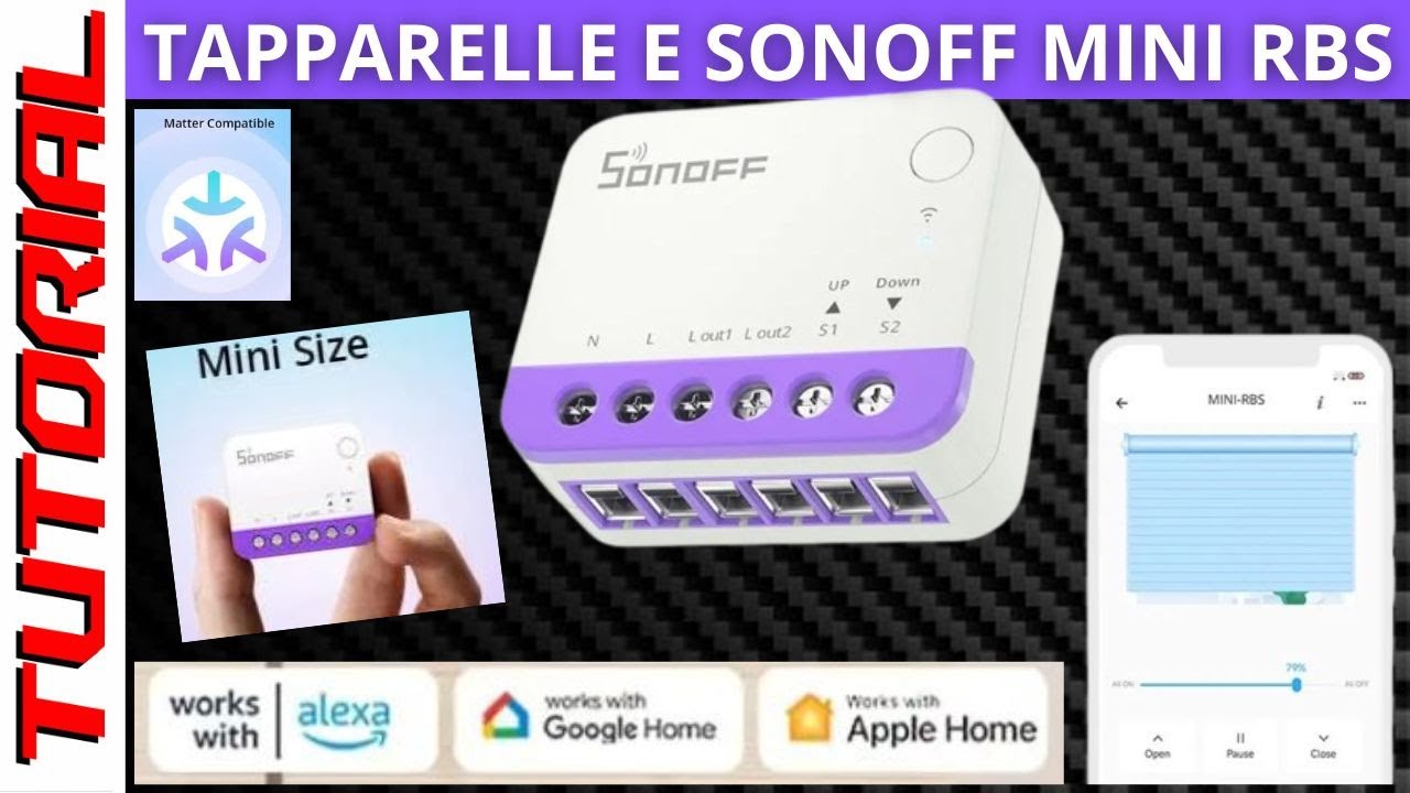 Il nuovo SONOFF per le tapparelle TUTORIAL installazione MINI-RBS Smart Roller Shutter Switch