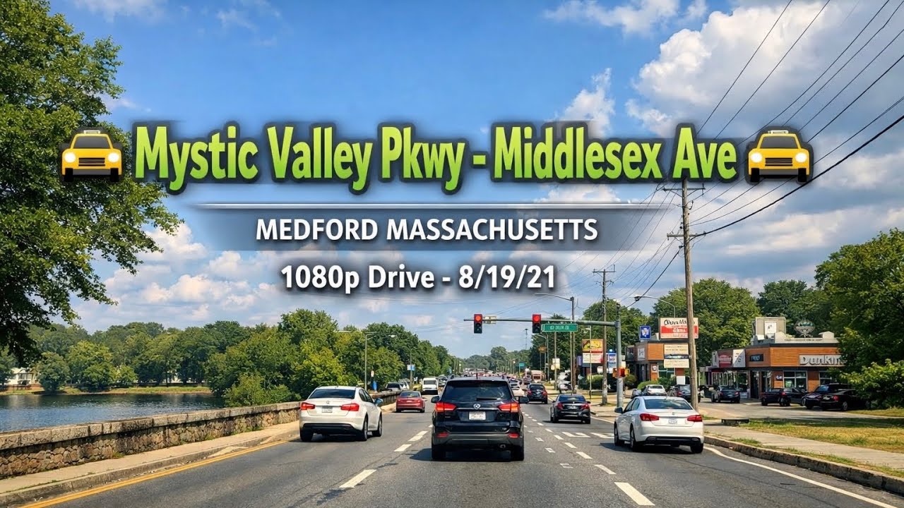 Mystic Valley Pkwy - Middlesex Ave | Medford Massachusetts -  1080p Drive - 8/19/21
