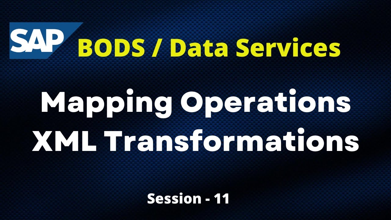 Учебное пособие по сопоставлению операций SAP BODS | XML-преобразования служб данных | Учебное по...