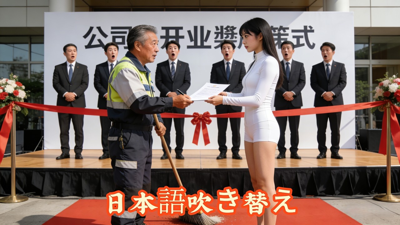 開所式で馬鹿にされた清掃員、実は会社の裏社長だと判明し一同驚愕！