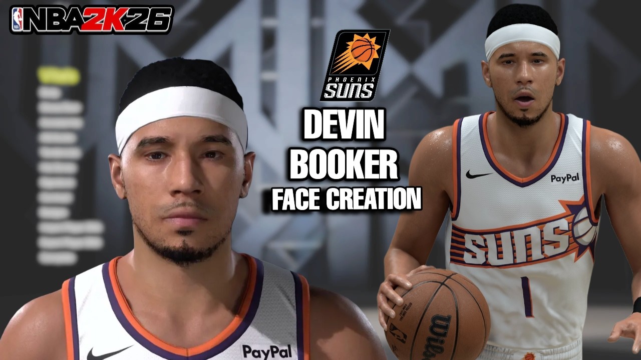 Devin Booker Face Creation NBA 2K26