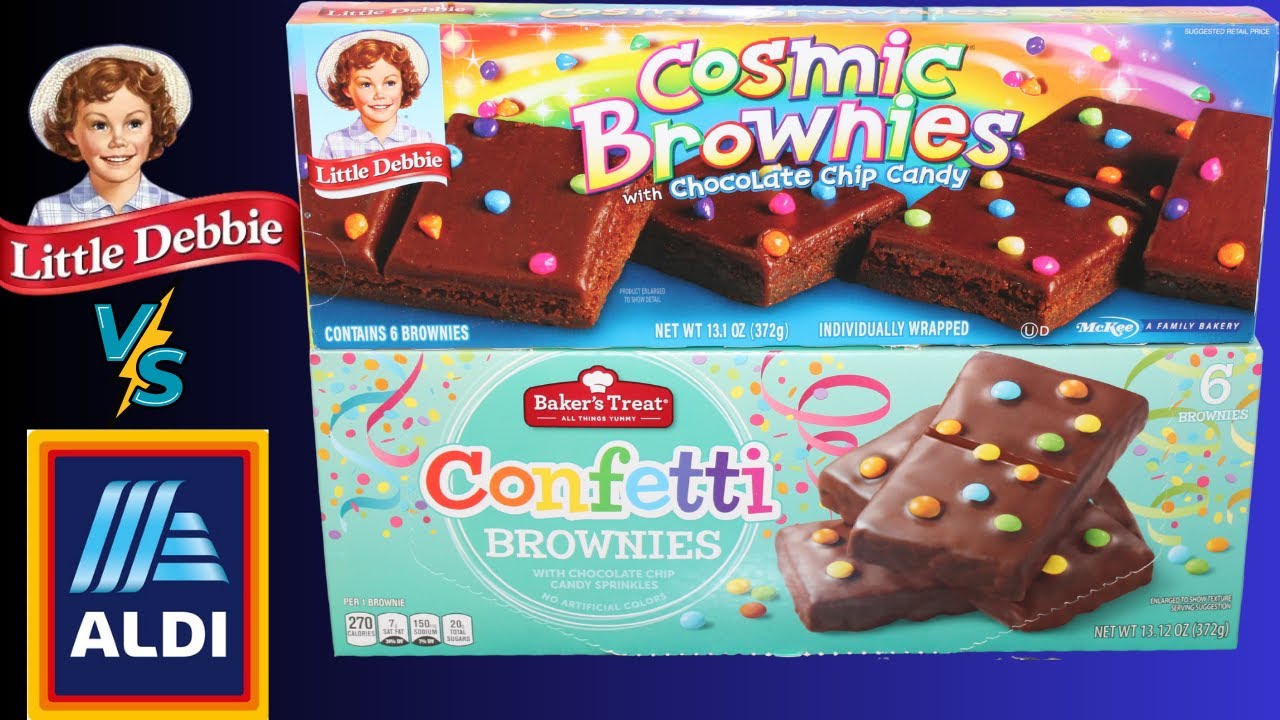 Blind Taste Test: Little Debbie Cosmic Brownies vs Baker&rsquo;s Treat (Aldi) Confetti Brownies