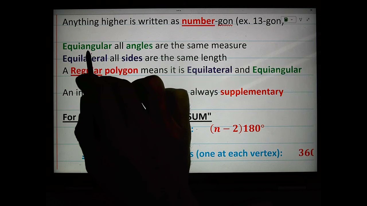 7.1 Polygons and Angles