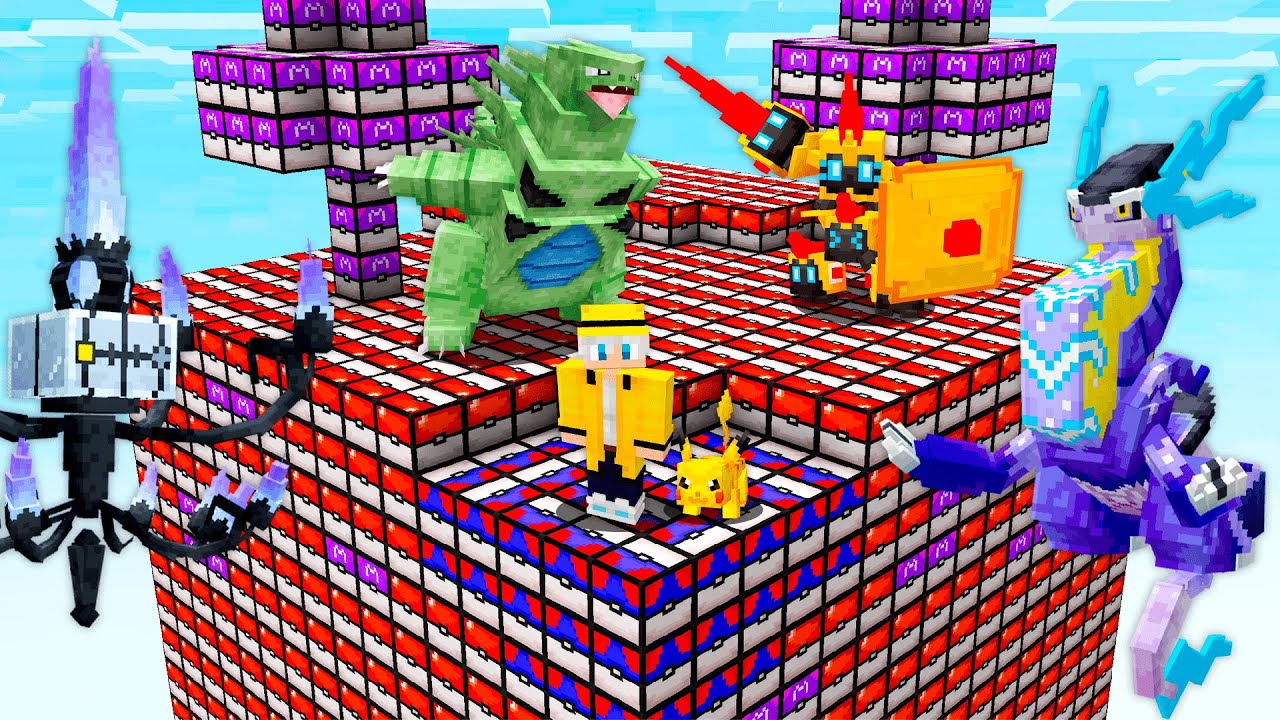 CHUNK LUCKY BLOCK POKÉMON NO MINECRAFT COBBLEMON!