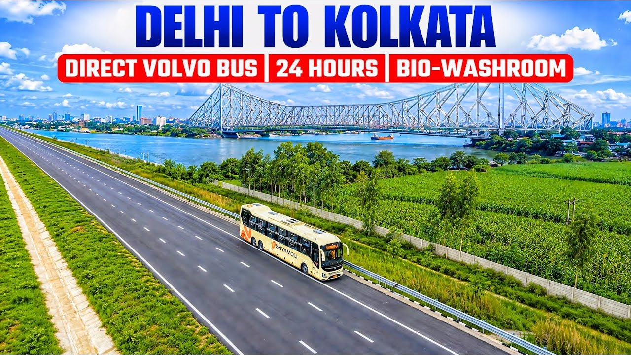 Delhi To Kolkata in Volvo Sleeper Bus | 24 Hours Bus Journey | Delhi To Kolkata Direct Bus