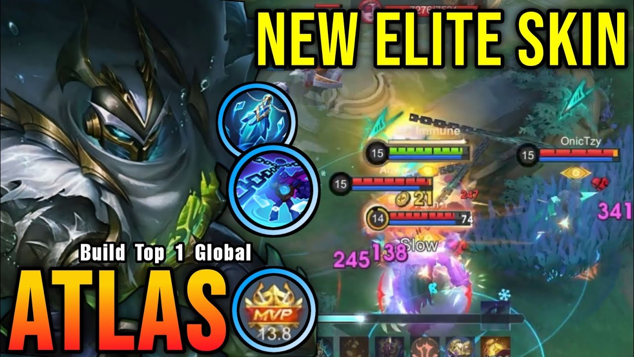 MVP Plays!! Maelstrom Lurker Atlas New ELITE Skin!! - Build Top 1 Global Atlas ~ MLBB