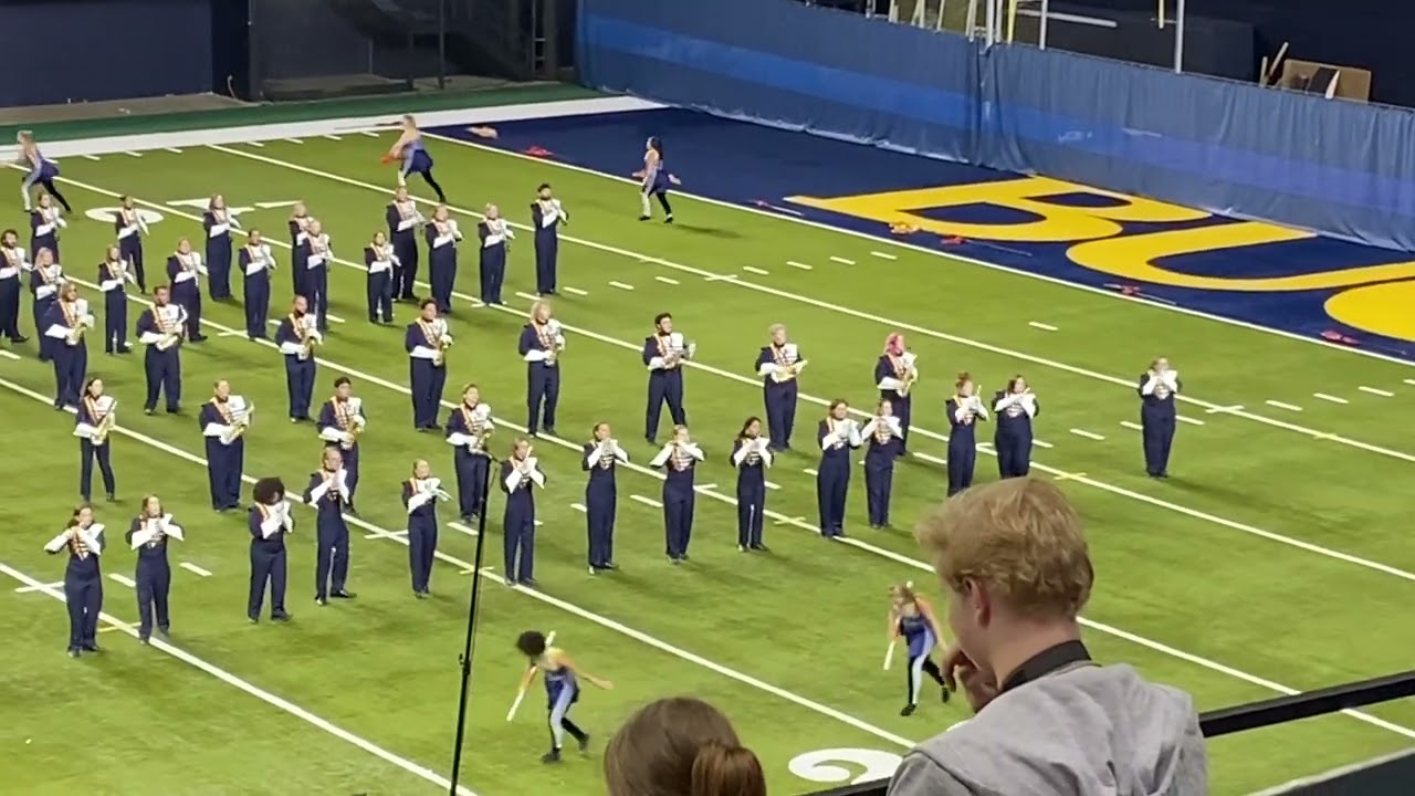 The ETSU Marching Bucs in exhibition for Bands of America Championships. 10-15-2022.