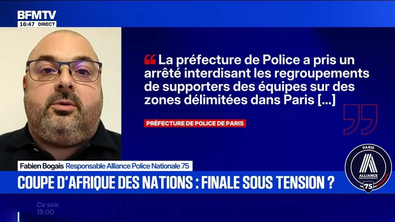 CAN 2025: finale sous tension ? Fabien Bogais - Alliance PN 75 - BFM TV - 180126