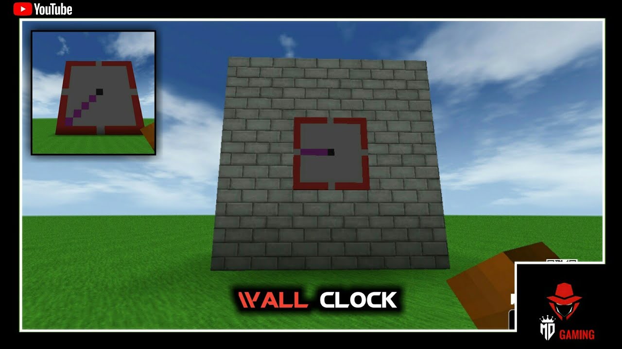 ⬜how to make working wall clock in mini block craft 3d making working Wall clock in mini block craft