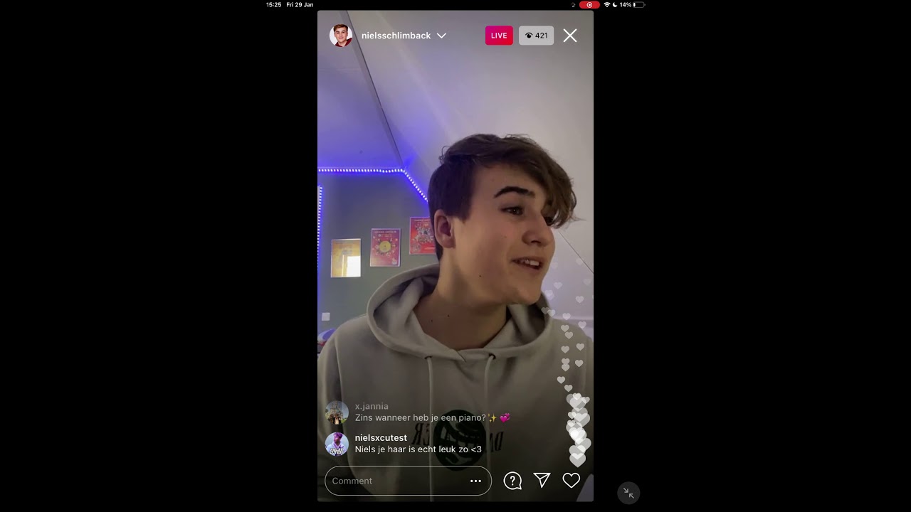 Niels live 29 januari❤️ (met gioia)