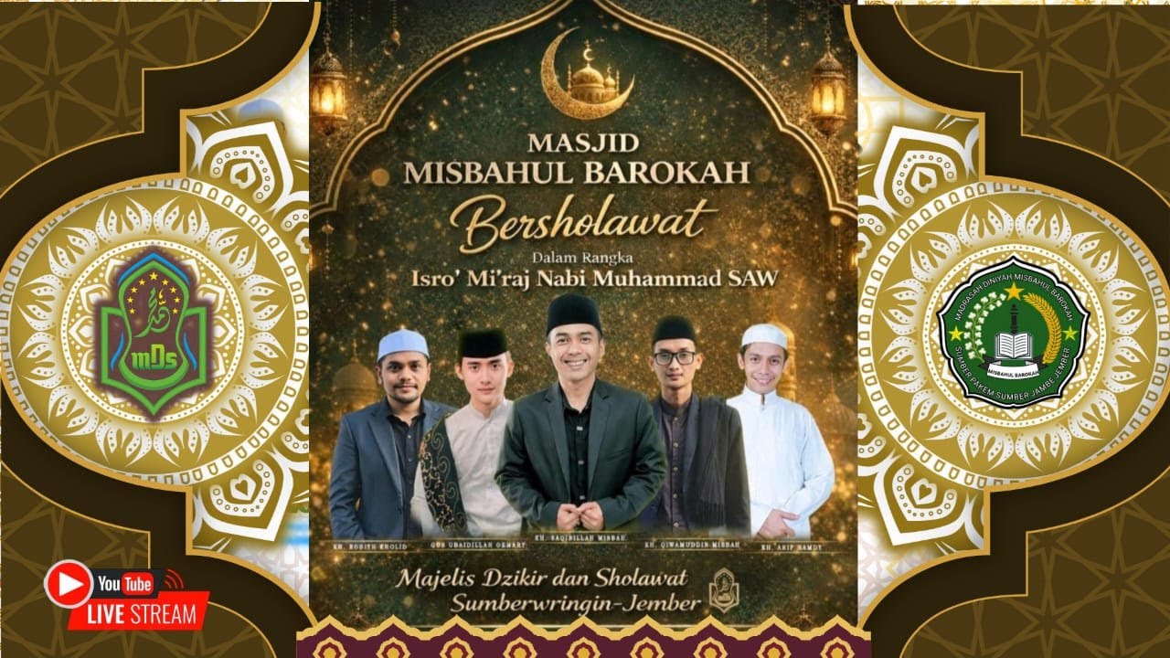 🔴LIVE||MASJID MISBAHUL BAROKAH BERSHOLAWAT||ISRO'MI'ROJ NABI MUHAMMAD SAW || 19 JANUARI 2026