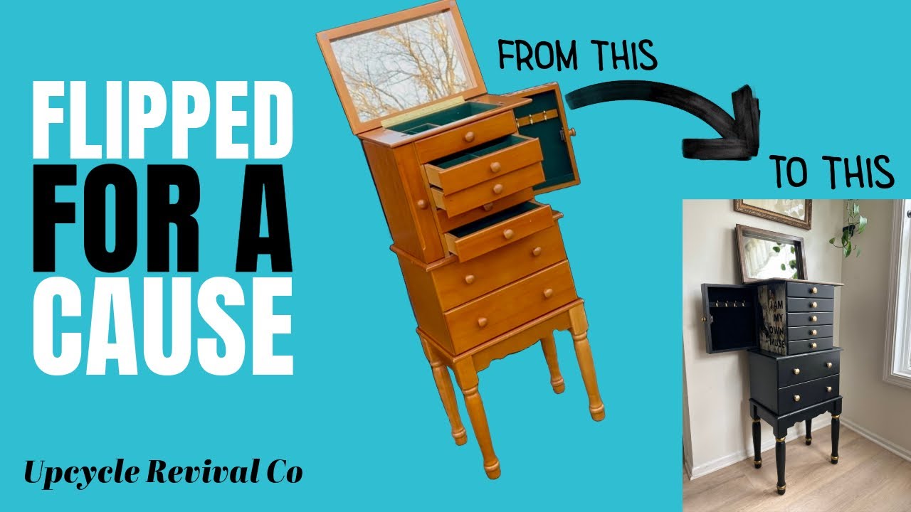 Jewelry Armoire Thrift FLIP | DIY Repurposed Furniture Idea