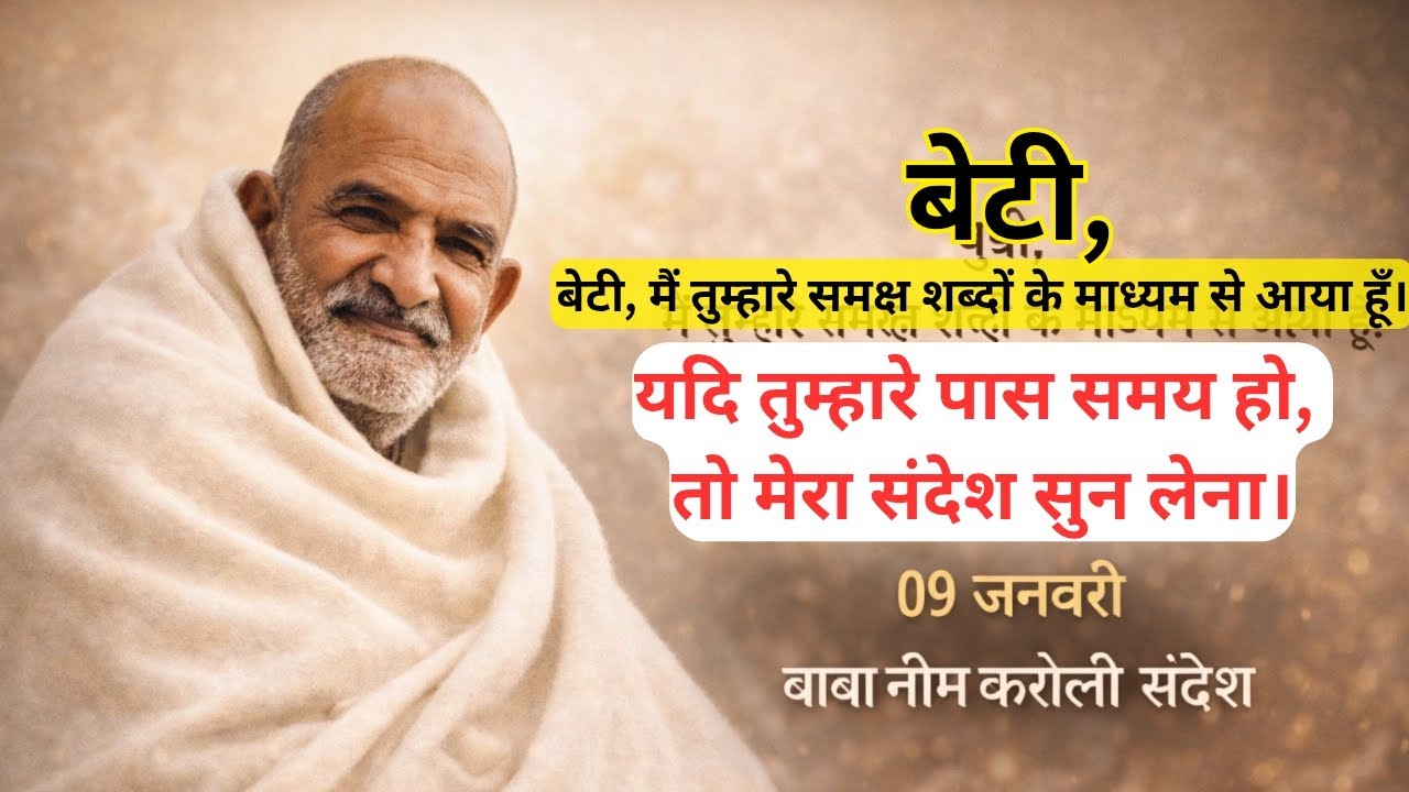 बेटी | 09 जनवरी | बाबा नीम करौली का गूढ़ संदेश | अंत तक सुनना