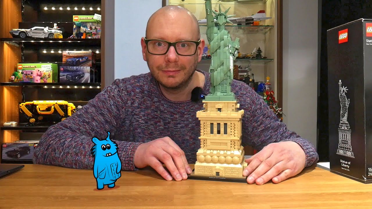 Sehr abstrakt, aber ein nettes Modell + Lichtupgrade. LEGO® 21042 Architecture Freiheitsstatue.