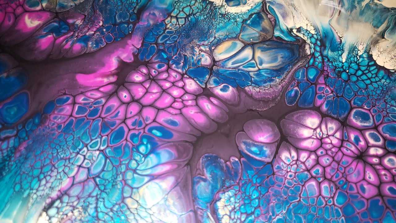 [287] Pthalo&Violet Dutch Pour Technique Using BLING IT! Interference Colors