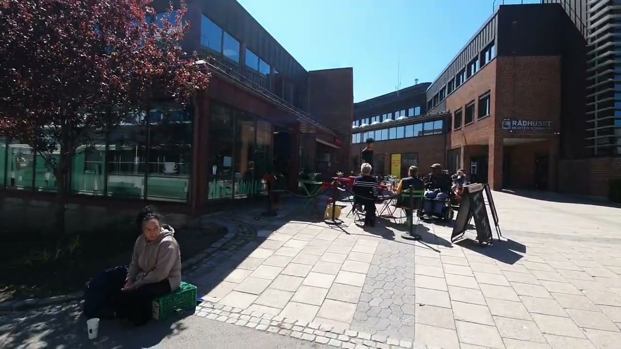Horten Norway - Walking down the street