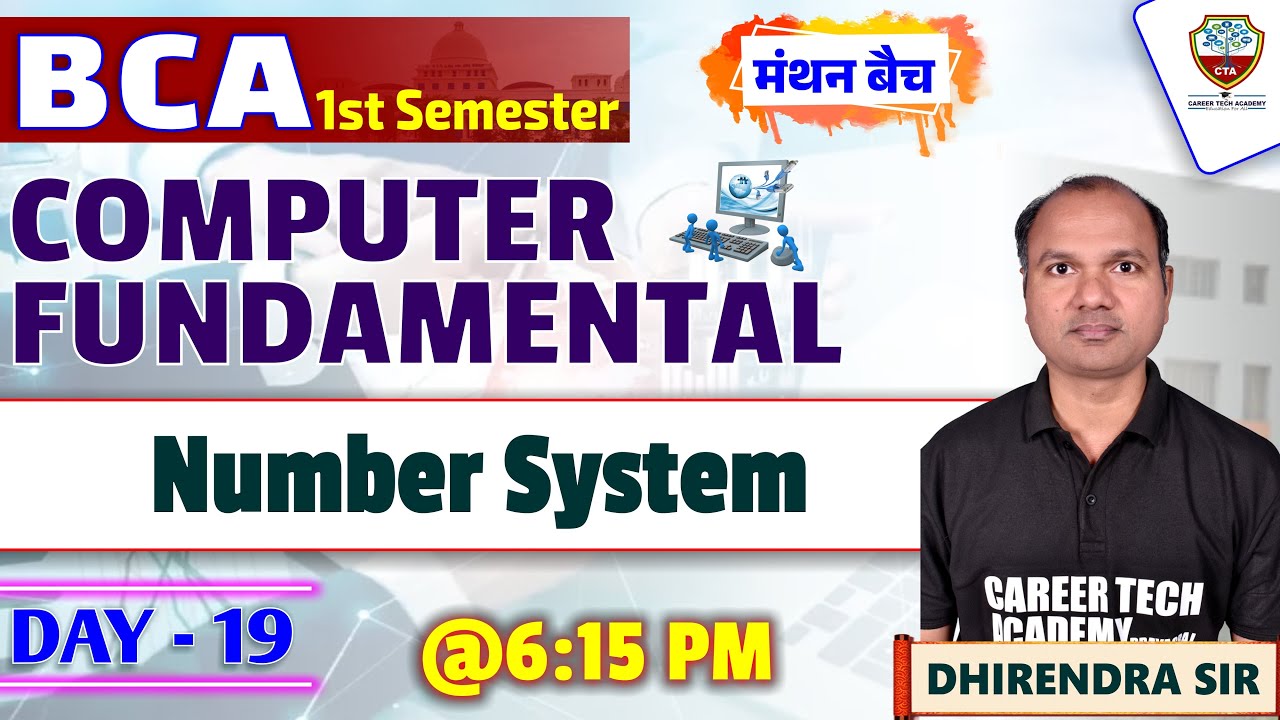 #bca Computer fundamental | 1st Semester | Day - 19 | Number System | BCA Course In Hindi #bcacourse