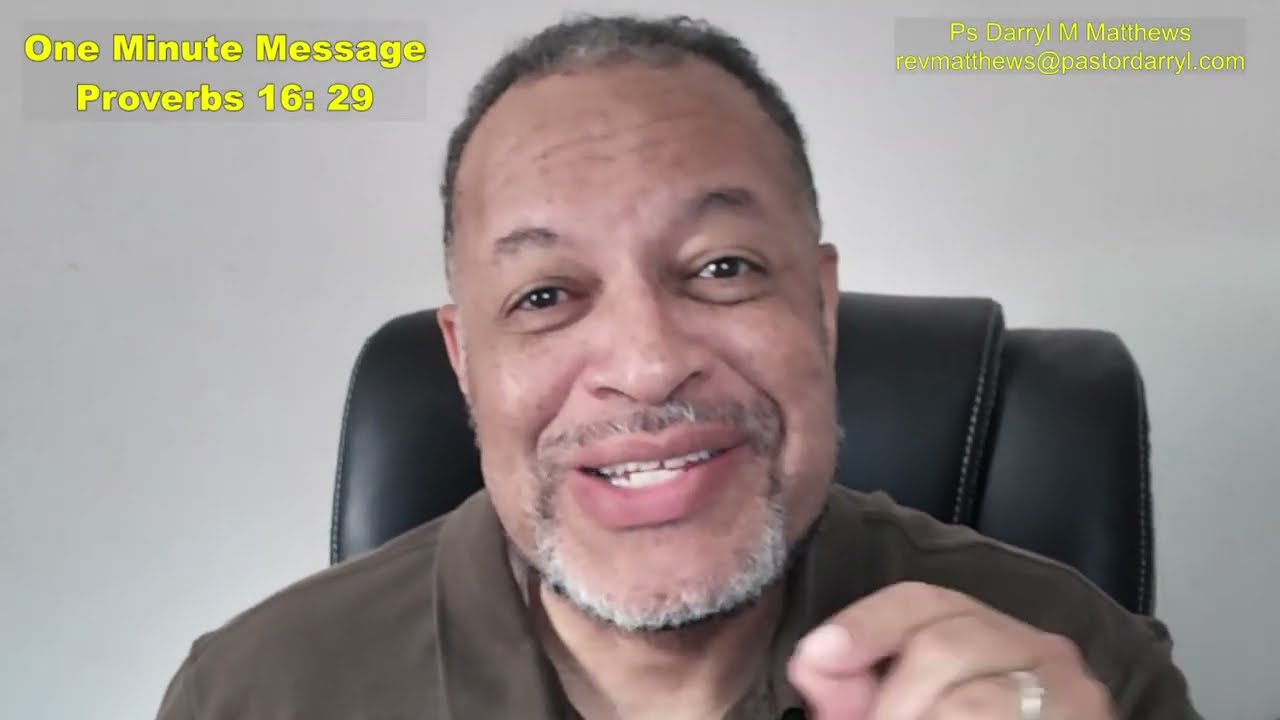 One Minute Message - Don’t Take the Bait - Prov 16:29 #proverbs #darrylmatthews