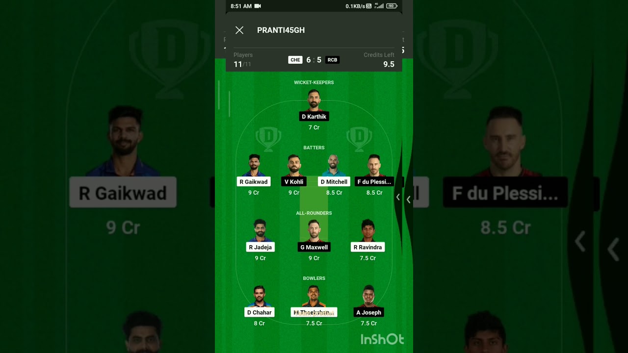CSK vs RCB first match #cricket #team prediction #dream11 #fantasymatch #ipl
