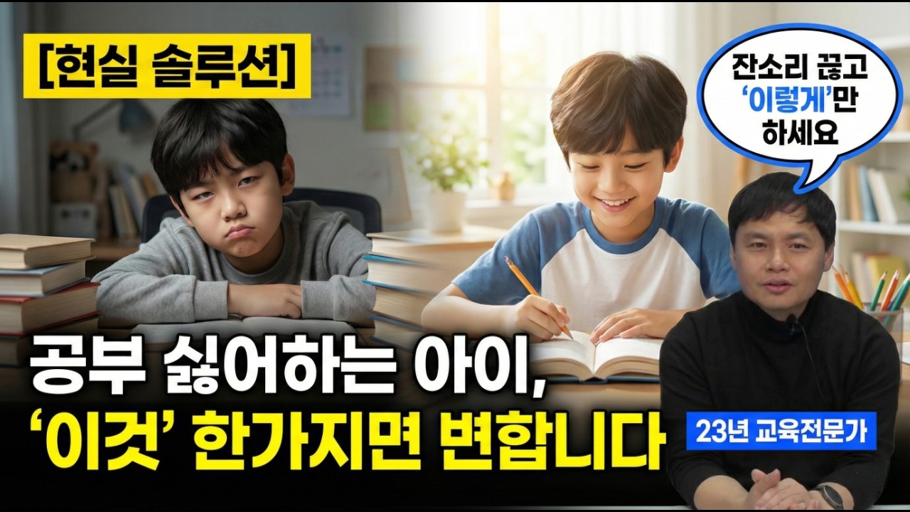 억지로 시키지 마세요. '이것' 하나면 아이가 스스로 책상에 앉습니다