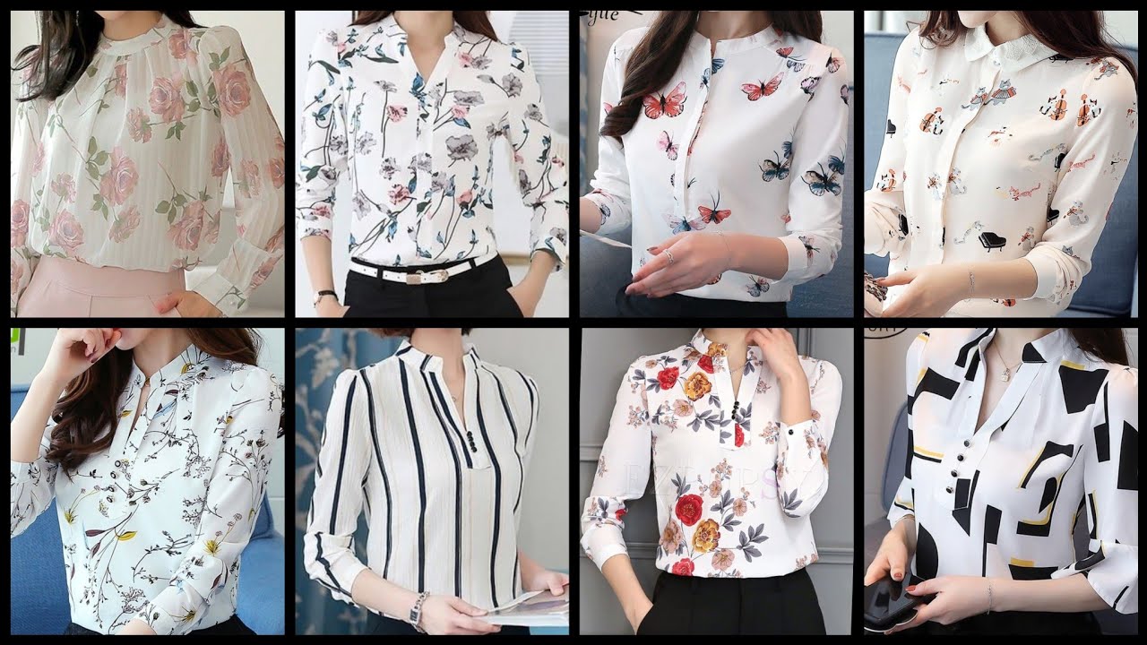 Unique Elegant & Classy White blouse with Floral print ideas for business women - 2021