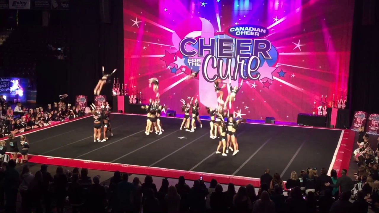 Cheer Sport Grey Reef Sharks Cheer for the Cure 2017