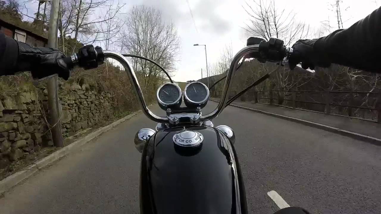 Garw Valley , Wales , Harley Davidson  Sportster , Gopro
