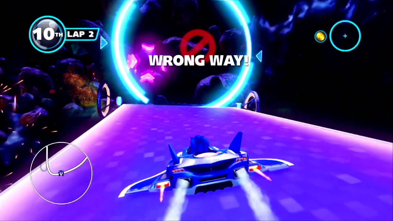 Sonic & All-Stars Racing Transformed (PS3): Galactic Parade - Breaking Out of Bounds + Huge Shortcut