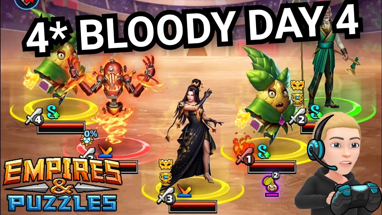 4* Bloody Battle Raid Tournament With Commentary - Day 4 - No Purple - Empires & Puzzles