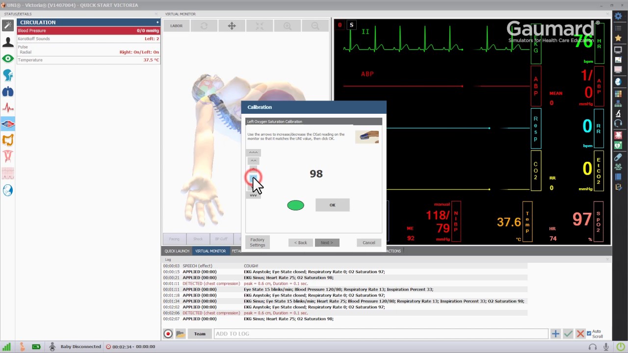Gaumard&reg; Victoria&reg; S2200 : Oxygen Saturation Calibration How-To Ep 17/18