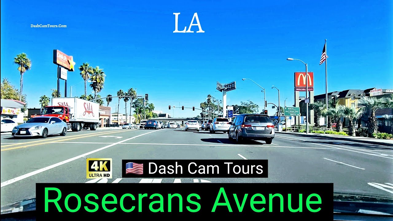 Rosecrans Avenue from Manhattan Beach to Fullerton, California - 4K Best & Worst of LA in one Drive