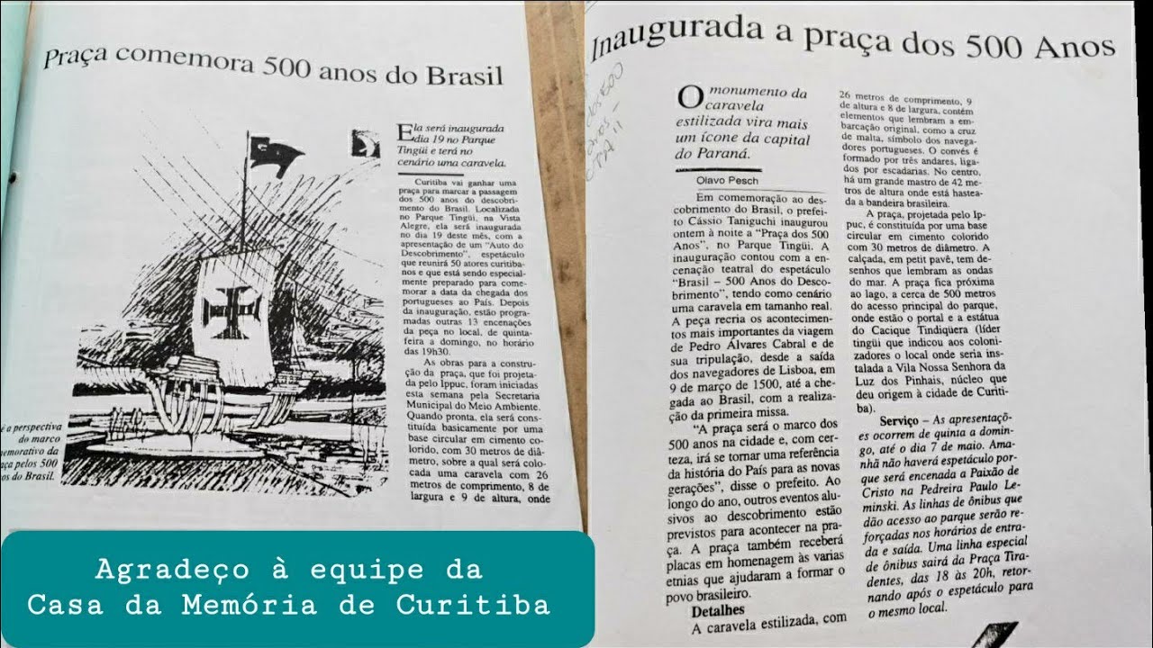 A Praça dos 500 Anos no Parque Tingui,  em Curitiba e a curiosidade sobre as bandeiras