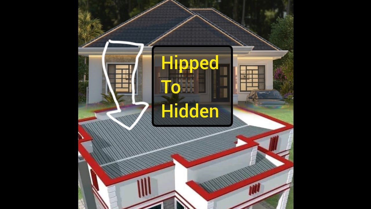 Modification from hipped roof to Hidden roof || 3 bedroom bungalow #kenya  #hiddenroof #floorplan 