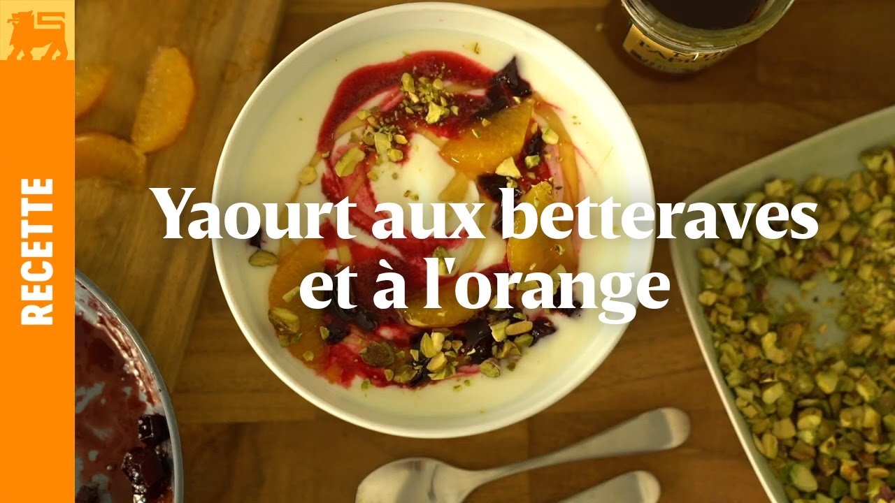Yaourt aux betteraves et à l'orange