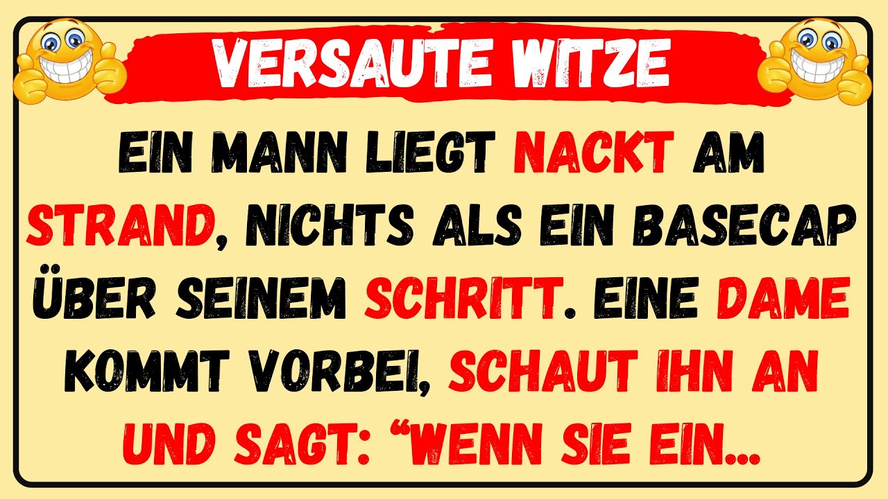🤣 BESTER WITZ DES TAGES! - Ein Mann liegt am Strand, mit einem Basecap auf...⎪Täglich Witzige Videos