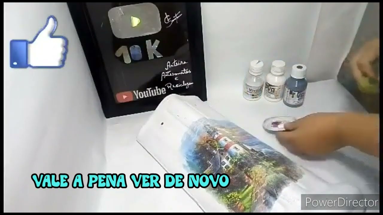 Aprenda decorar telhas de barro com técnica de transferência de imagem #ideiascriativas #diyideas