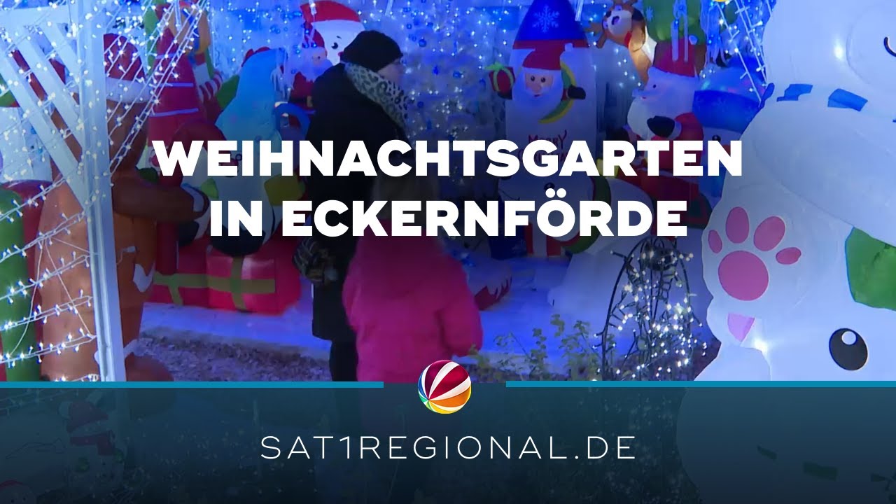 Weihnachtswunderland in Eckernf&ouml;rde: Familie empf&auml;ngt Besucher in ihrem Garten