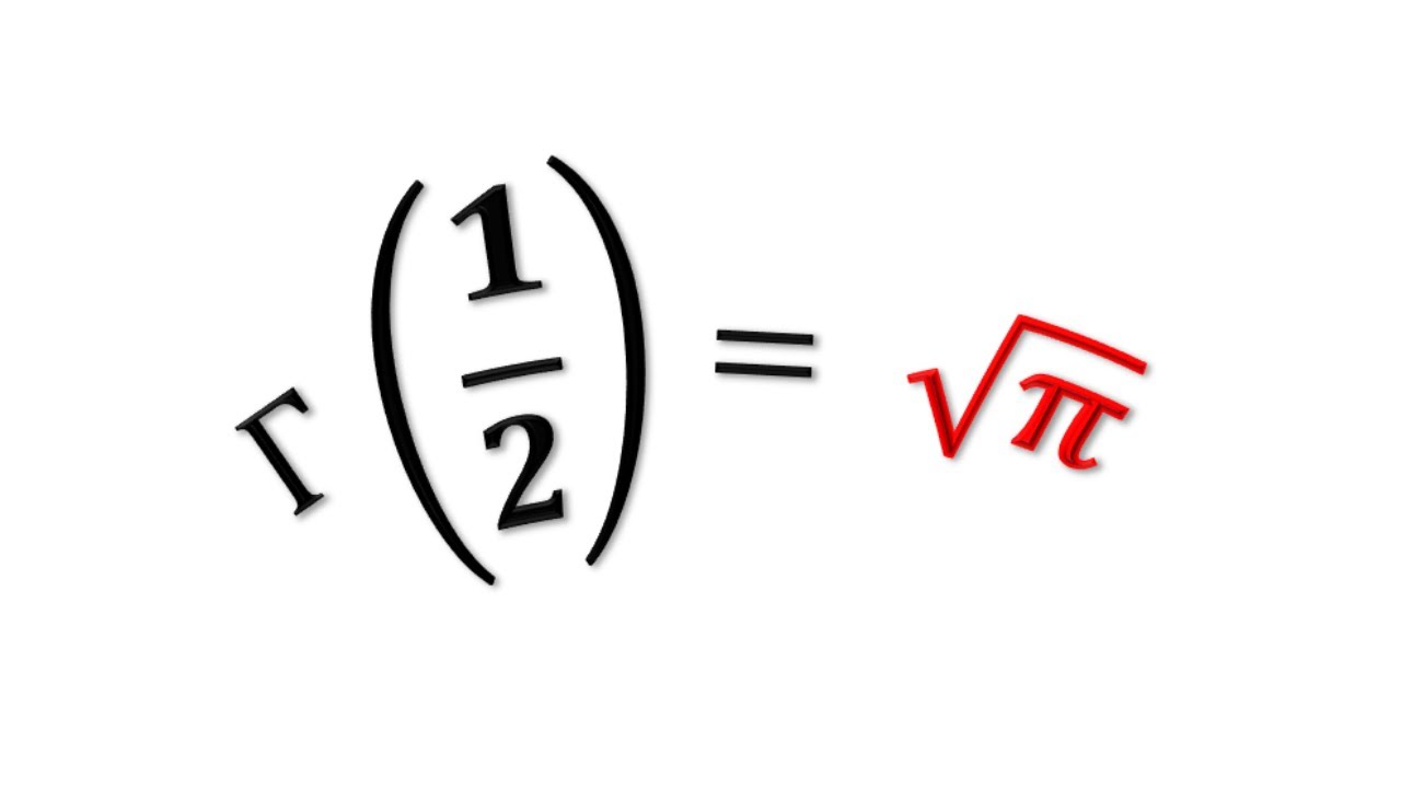 Proof that the value of gamma(1/2)=sqrt(pi) | lesson 3