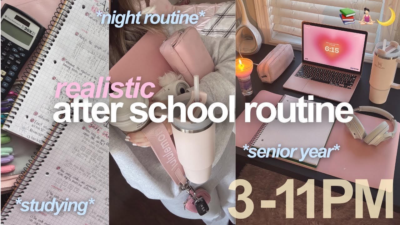 after school routine as a senior in high school *realistic and productive* 💻🎧