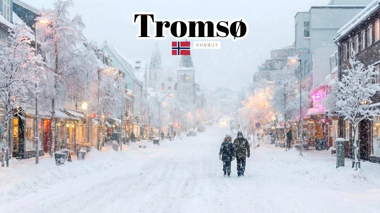 Tromso, Norway 🇳🇴 - Freezing Cold - 4K HDR Walking Tour