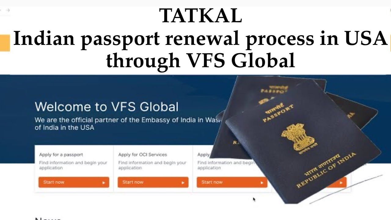 TATKAL Indian  Passport Renewal Process In USA through VFS GLOBAL | Latest April 2021