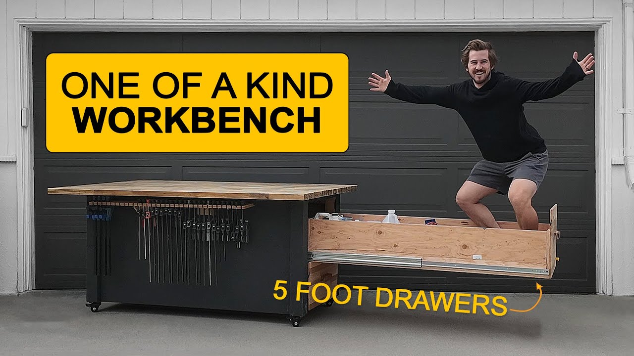 Giant Workbench with 5 Foot Drawers