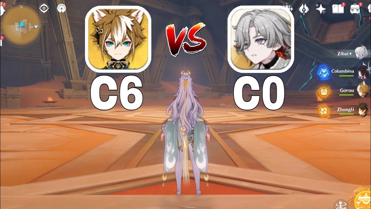 C6 Gorou Vs C0 Illuga for ZIBAI | best support for zibai 