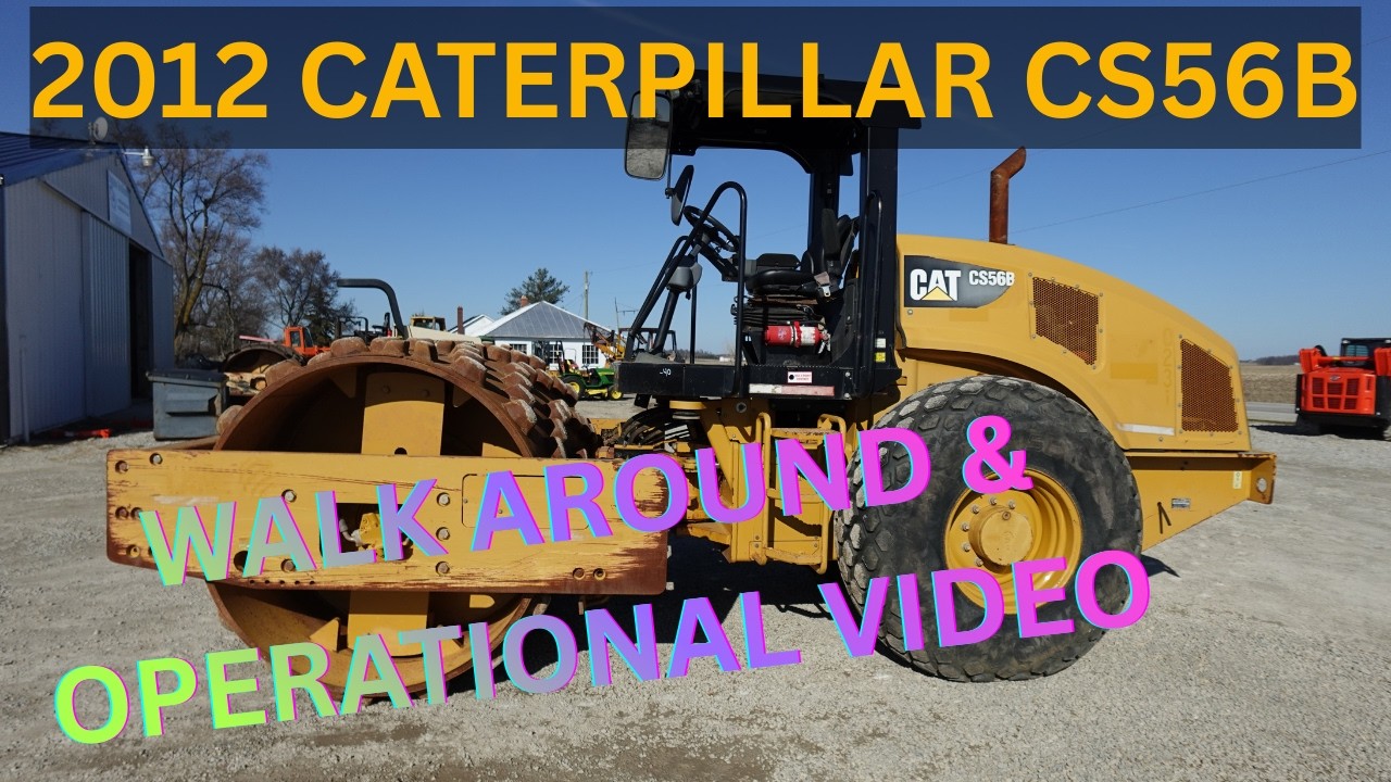 Видеообзор и демонстрация работы вибрационного катка CATERPILLAR CS56B 2012 года выпуска. Цена: 6...